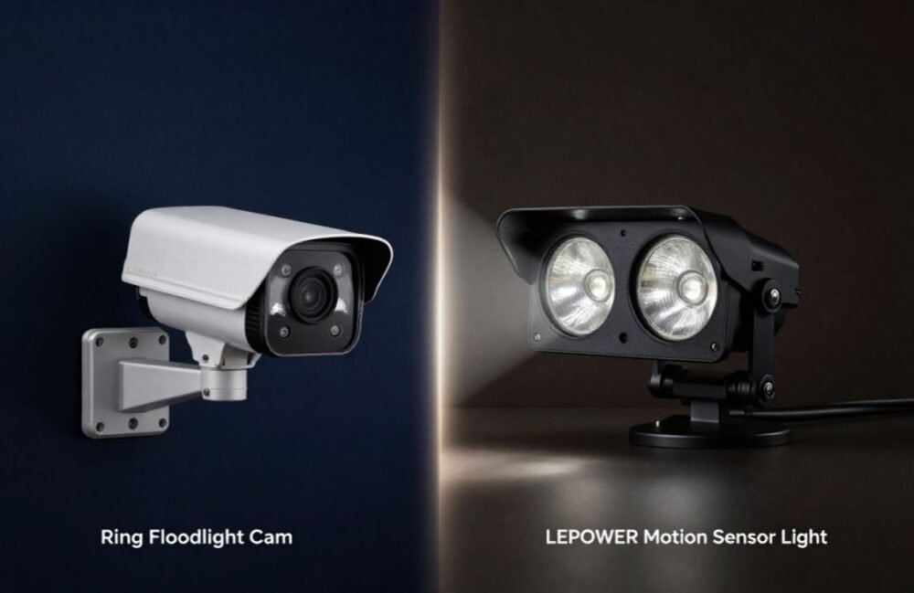 Ring Floodlight Cam vs LEPOWER Motion Sensor Light